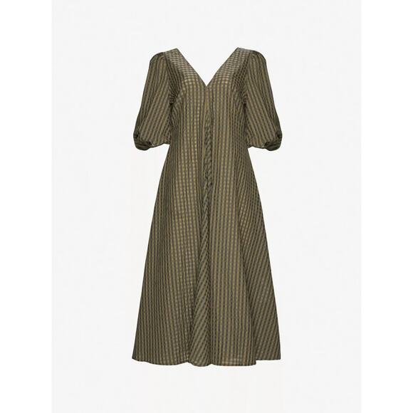 GANNI Seersucker Check Dress - 14 - Kalamata - Picture 1 of 4